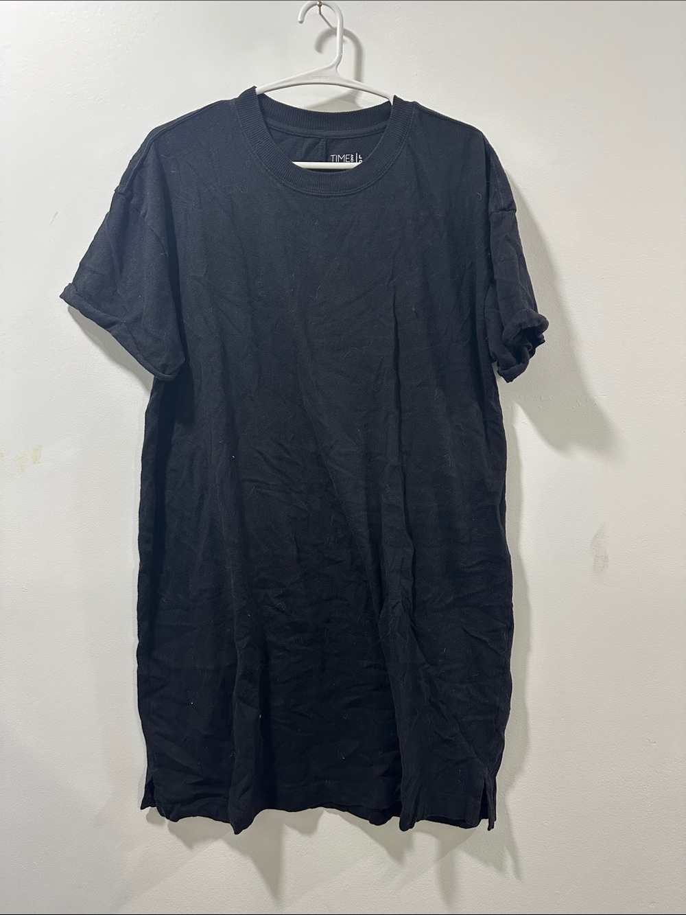 Black Short-Sleeve T-Shirt dress